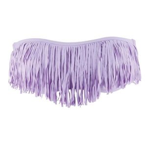 LSPACE Lavender fringe bandeau bikini top